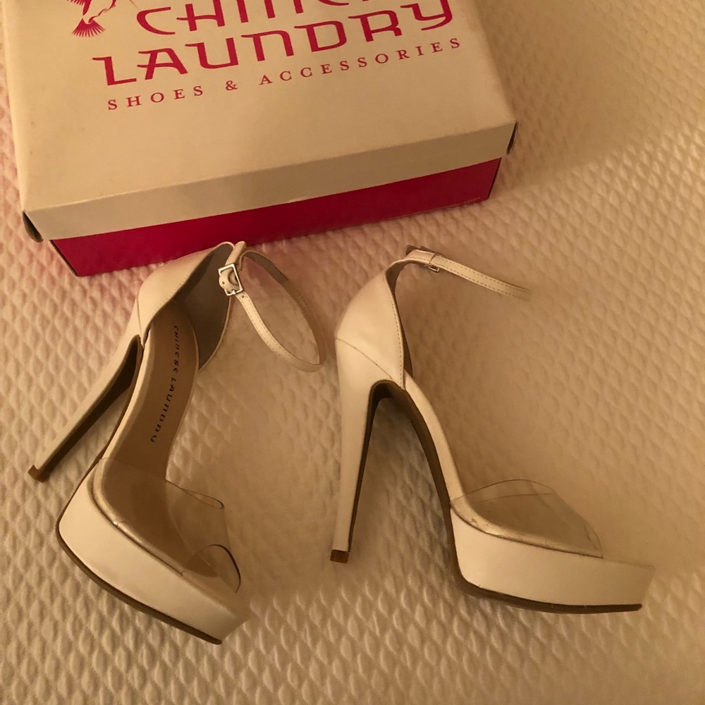 WHITE HEELS